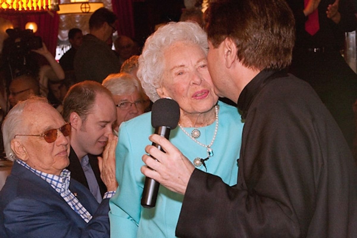 Doris Eaton-Travis and Jean Claude Baker at Doris Eaton Travis Celebrates at Chez Josephine