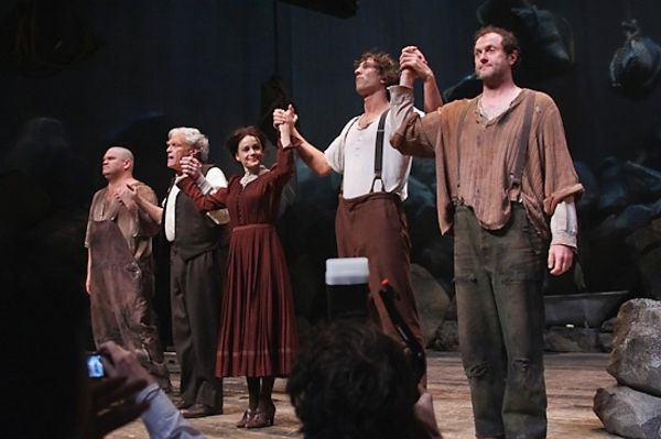 Daniel Stewart Sherman, Brian Dennehy, Carla Gugino, Pablo Schreiber, and Boris McGiv Photo
