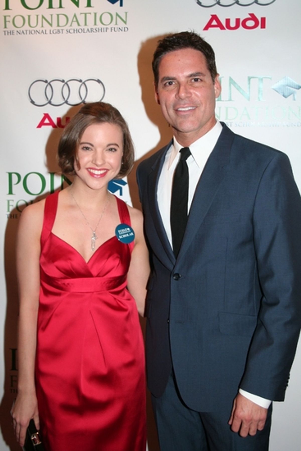 Point Scholar Brittany Bjurstrom and Jorge Valencia at 2009 Point Foundation Honors