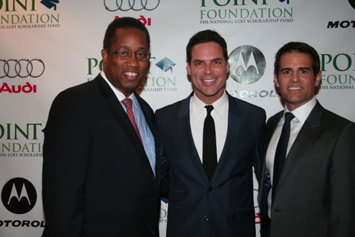 Jorge Valencia with PricewaterhouseCoopers LLP Point Inspiration Award recipients Chris Simmons and Michael D. Poirier at 