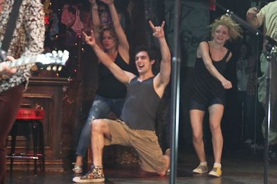 Amy Spanger, Wesley Taylor, and Lauren Molina keep rockin' in the wings Photo