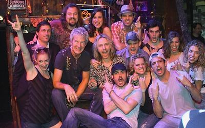 The cast with Matthew Fox, Kevin Cronin and Tommy Shaw Photo