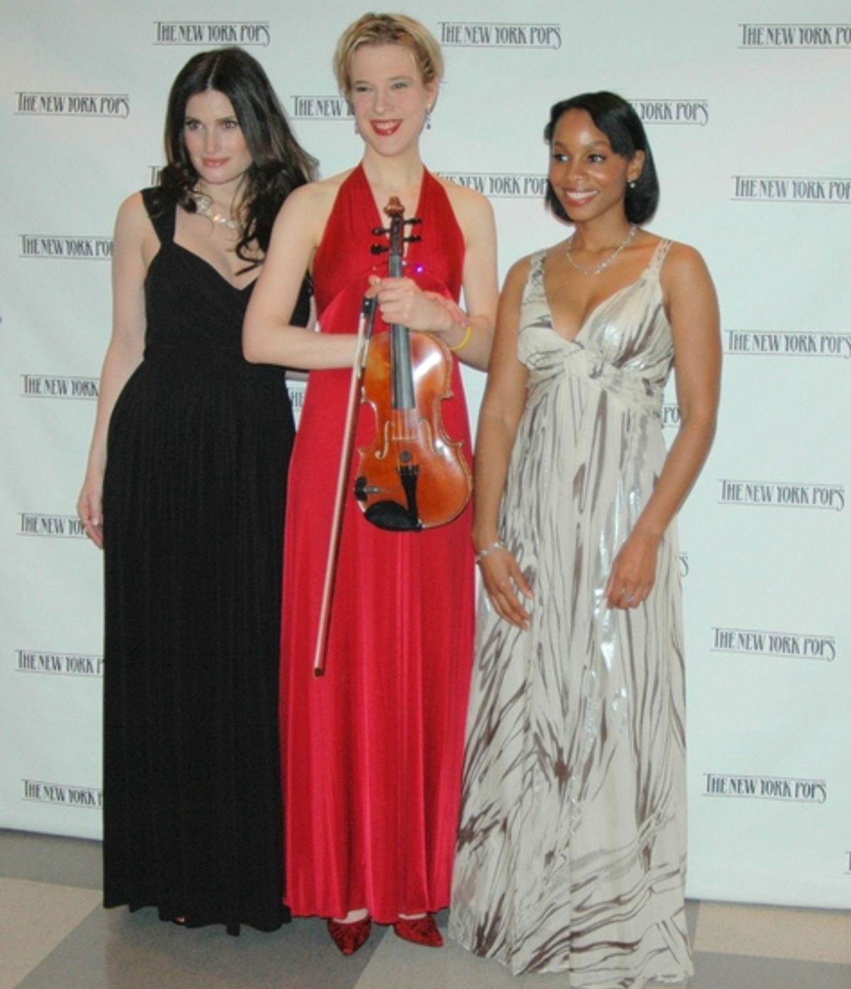 Idina Menzel, Sara Caswell, and Anika Noni Rose at NY POPS Honors 'Feinstein's at Loews Regency' at Carnegie Hall
