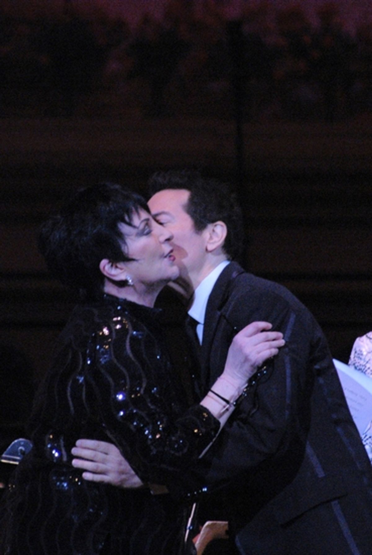 Liza Minnelli surprises Michael Feinstein at NY POPS Honors 'Feinstein's at Loews Regency' at Carnegie Hall
