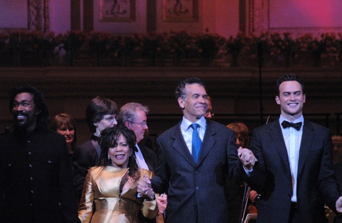 Nick Ashford, Valerie Simpson, Brian Stoked Mitchell and Cheyenne Jackson at NY POPS Honors 'Feinstein's at Loews Regency' at Carnegie Hall