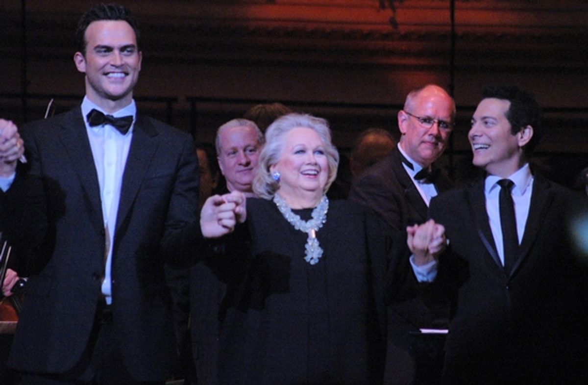 Cheyenne Jackson, Barbara Cook, Michael Feinstein at 