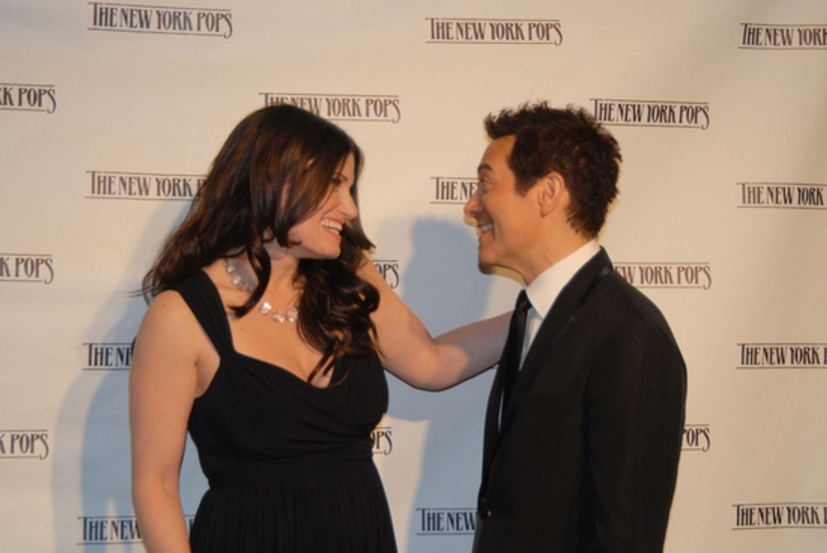Idina Menzel and Michael Feinstein at 