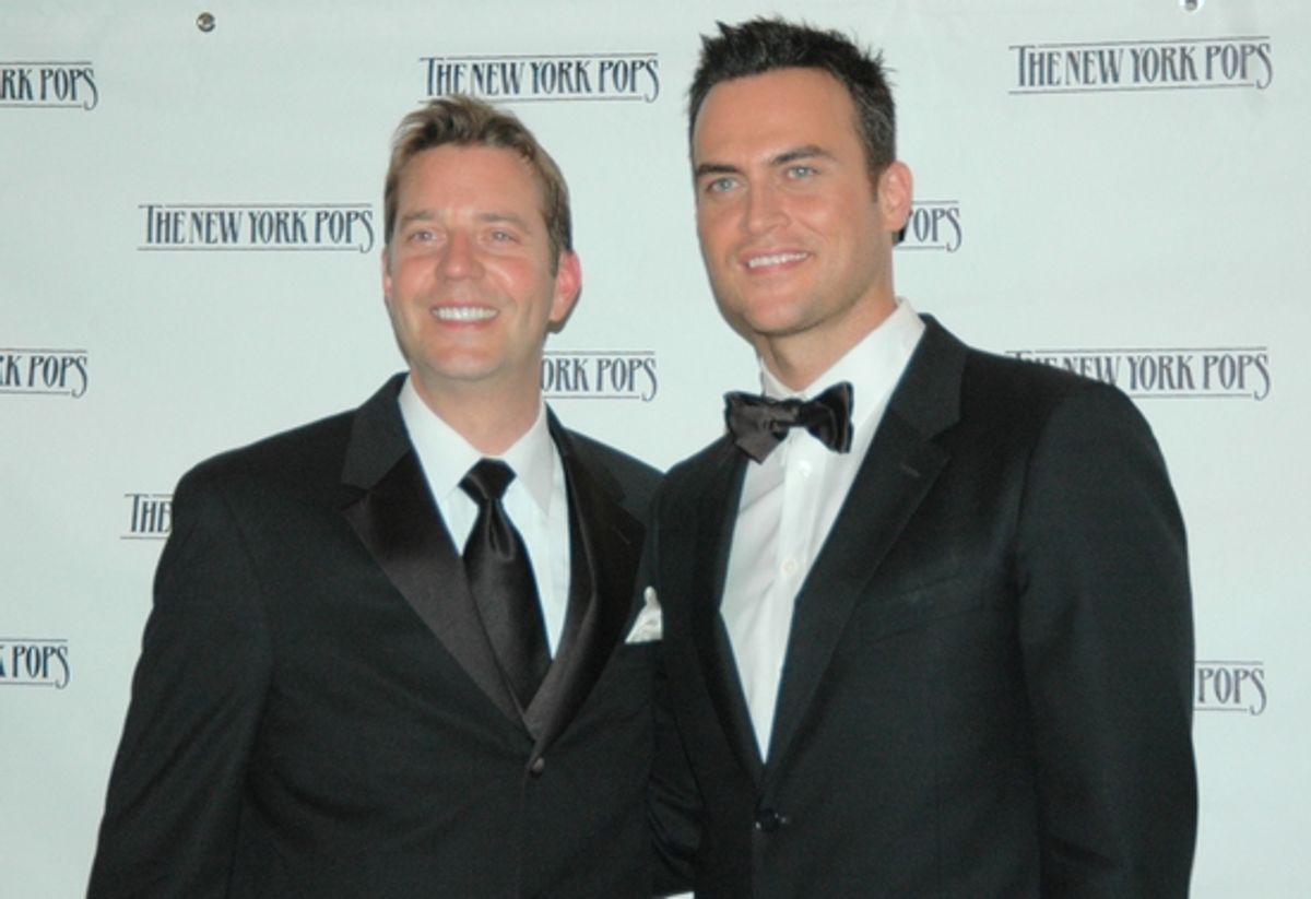 Steven Reineke and Cheyenne Jackson at NY POPS Honors 'Feinstein's at Loews Regency' at Carnegie Hall