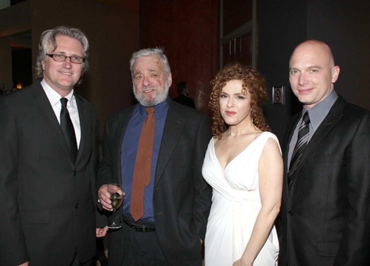 Eric Schaeffer, Stephen Sondheim, Bernadette Peters and Michael Cerveris at 