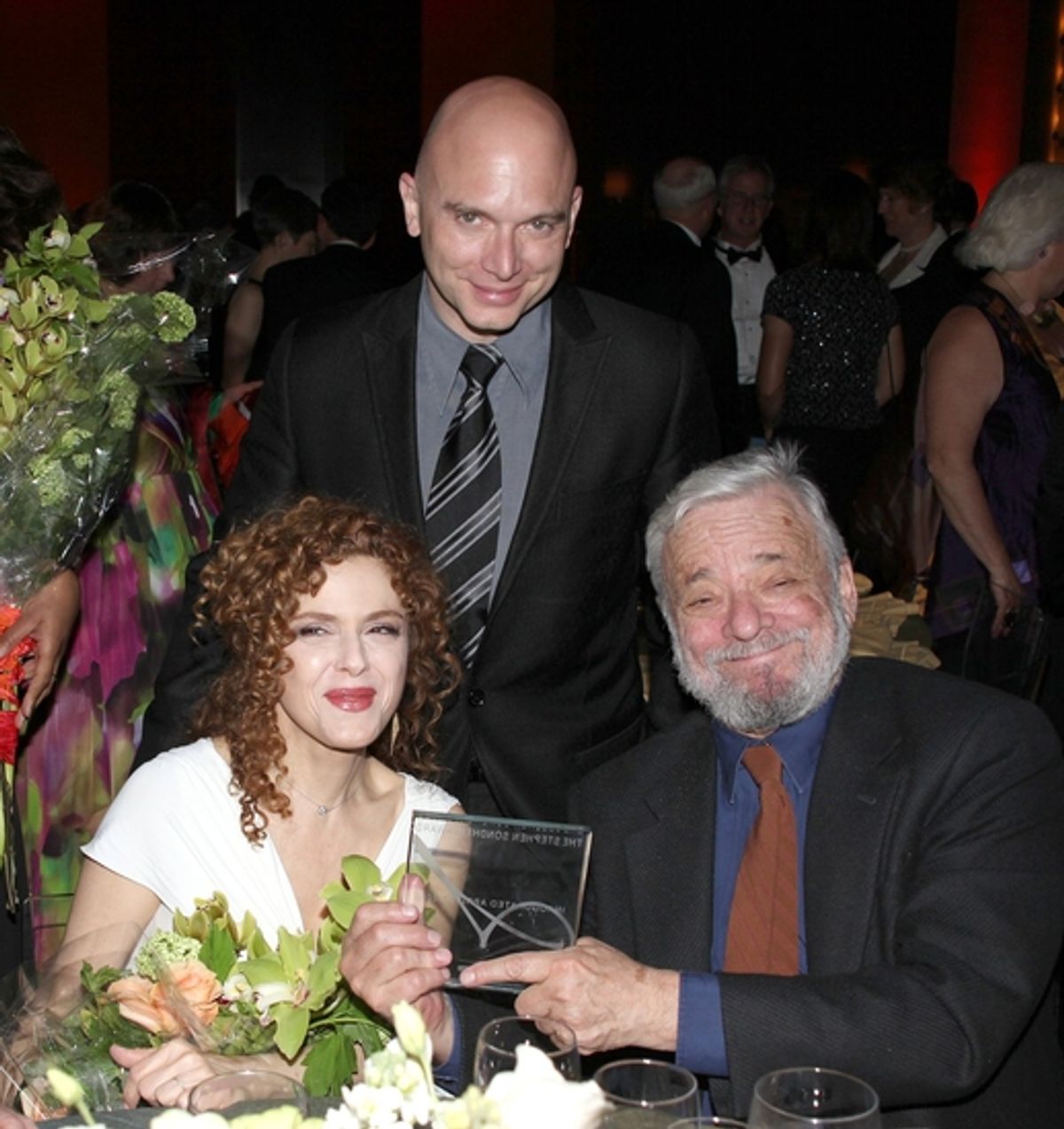 Bernadette Peters, Michael Cerveris and Stephen Sondheim, BRAVO Stephen! at 