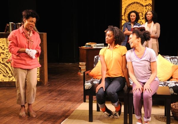 Denise Burse; then, foreground: Ayesha Ngaujah, Eisa Davis; (background): Linda Powel Photo