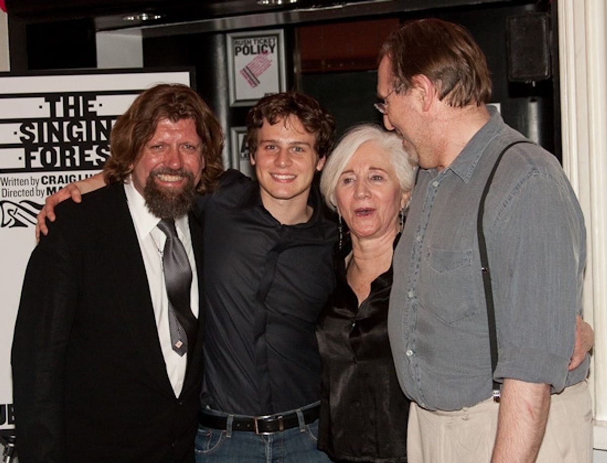 Oskar Eustis, Jonathan Groff, Olympia Dukakis and Mark Wing-Davey at 