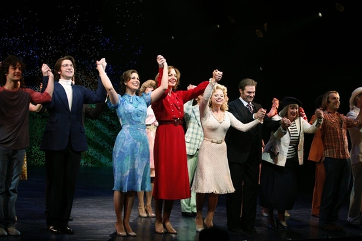 Van Hughes, Andy Karl, Stephanie J. Block, Allison Janney, Megan Hilty, Marc Kudisch at 
