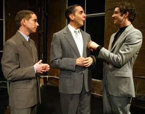 Sam Breslin Wright, Tom Beckett & Michael Urie @ BroadwayWorld Sam Breslin Wright, Tom Beckett & Michael Urie Photo