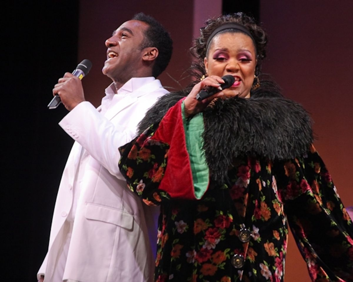 Norm Lewis and Aisha de Haas at BC/EFA Easter Bonnet Competition