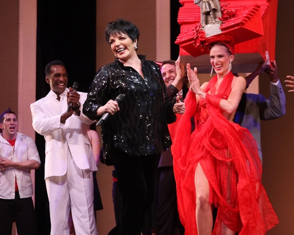 Norm Lewis, Liza Minnelli and the company at BC/EFA Easter Bonnet Competition