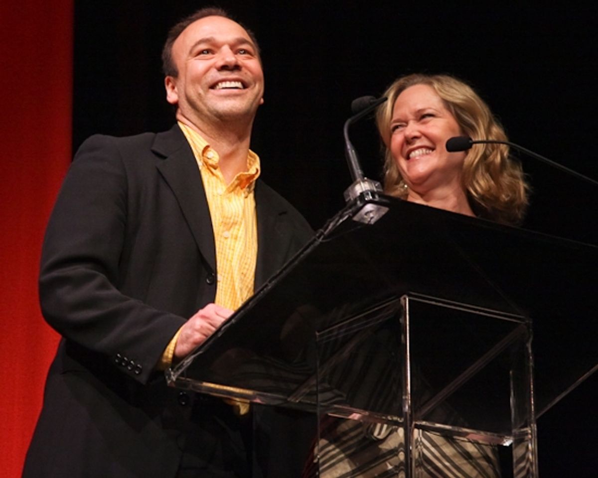 Danny Burstein and Rebecca Luker at BC/EFA Easter Bonnet Competition