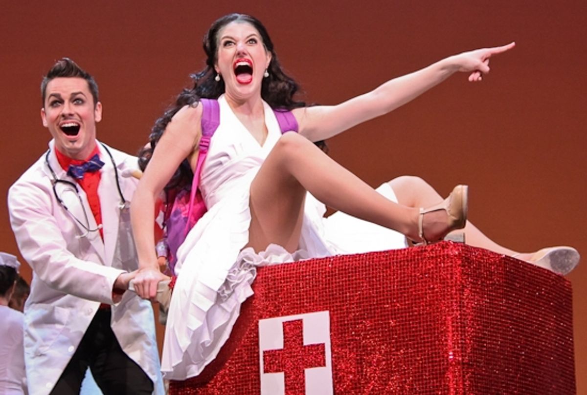Adam Fleming, Nicole Parker and The Cast of Wicked at BC/EFA Easter Bonnet Competition