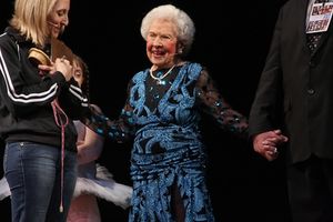 Liz Pearce, Doris Eaton Travis and Gregory Jbara Photo