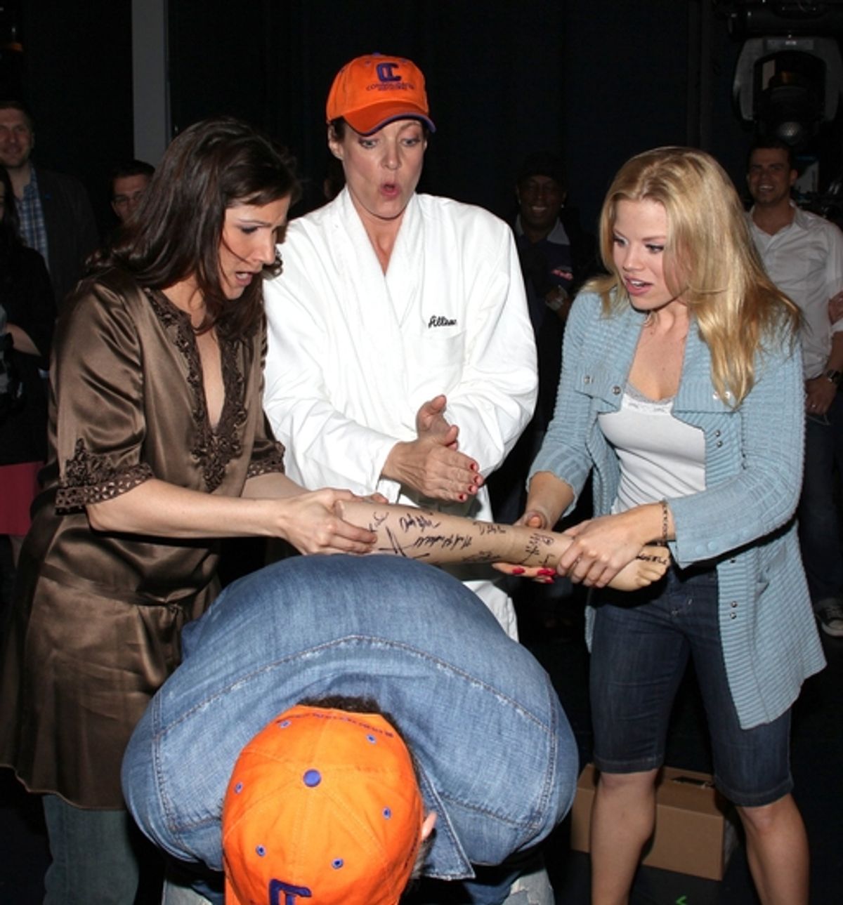 Stephanie J. Block, Allison Janney, Megan Hilty and Marc Kudisch at 