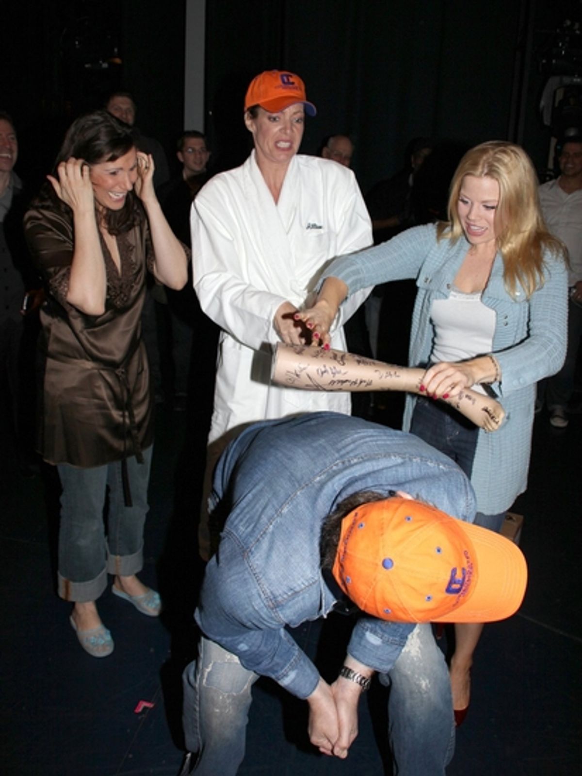 Stephanie J. Block, Allison Janney, Megan Hilty and Marc Kudisch at 