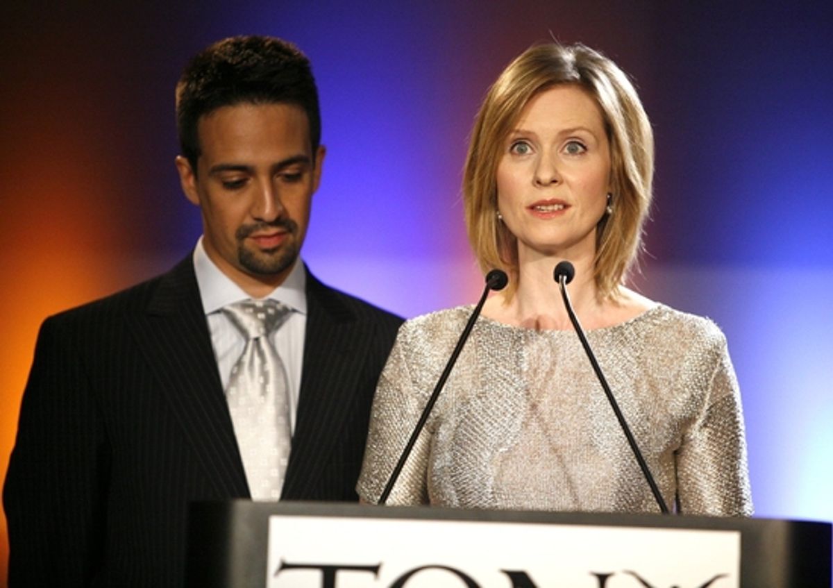 Lin-Manuel Miranda and Cynthia Nixon at 