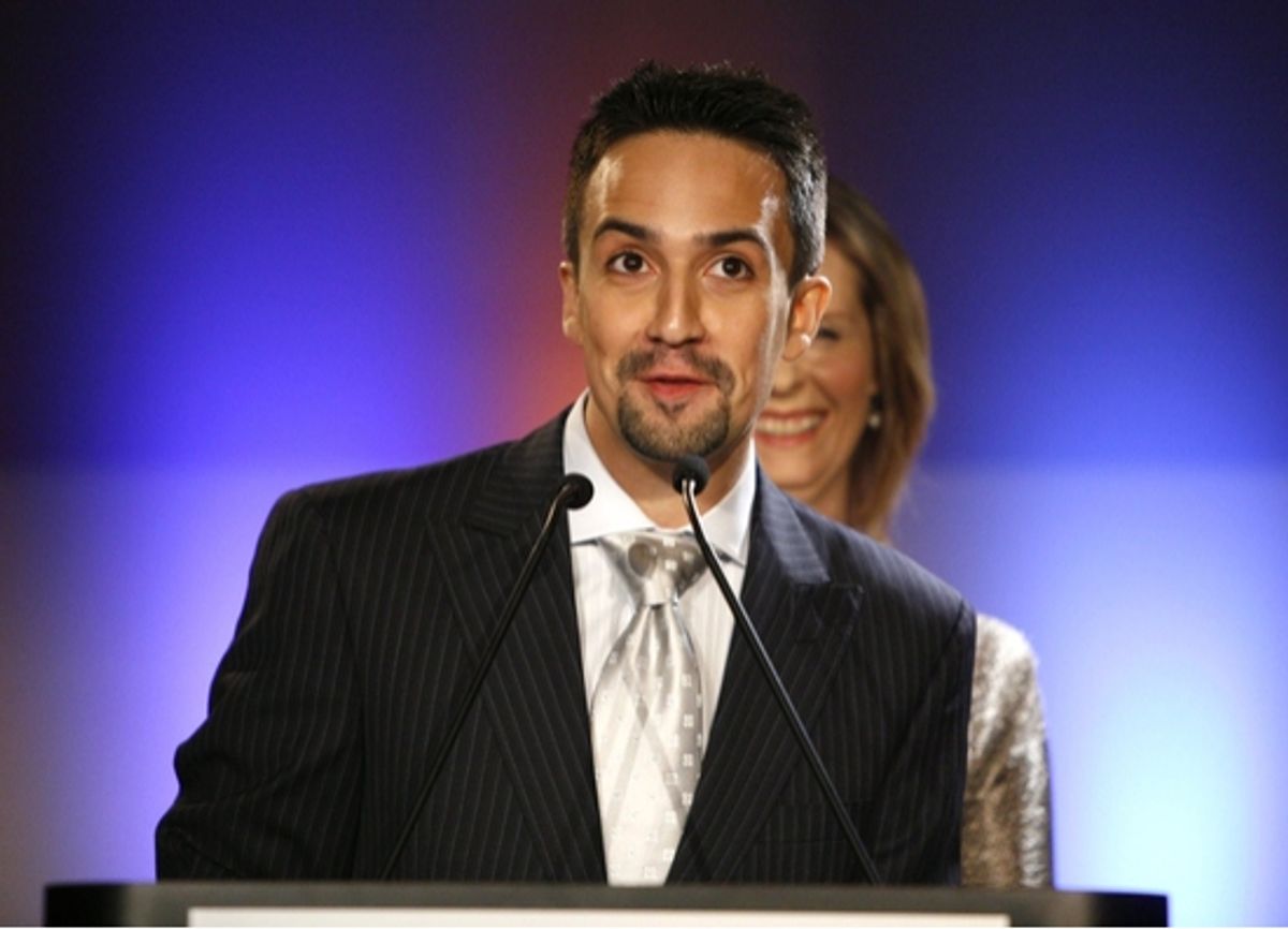 Lin-Manuel Miranda and Cynthia Nixon at 