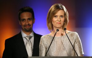 Lin-Manuel Miranda and Cynthia Nixon @ BroadwayWorld Lin-Manuel Miranda and Cynthia Nixon Photo