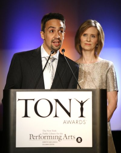 Lin-Manuel Miranda and Cynthia Nixon Photo