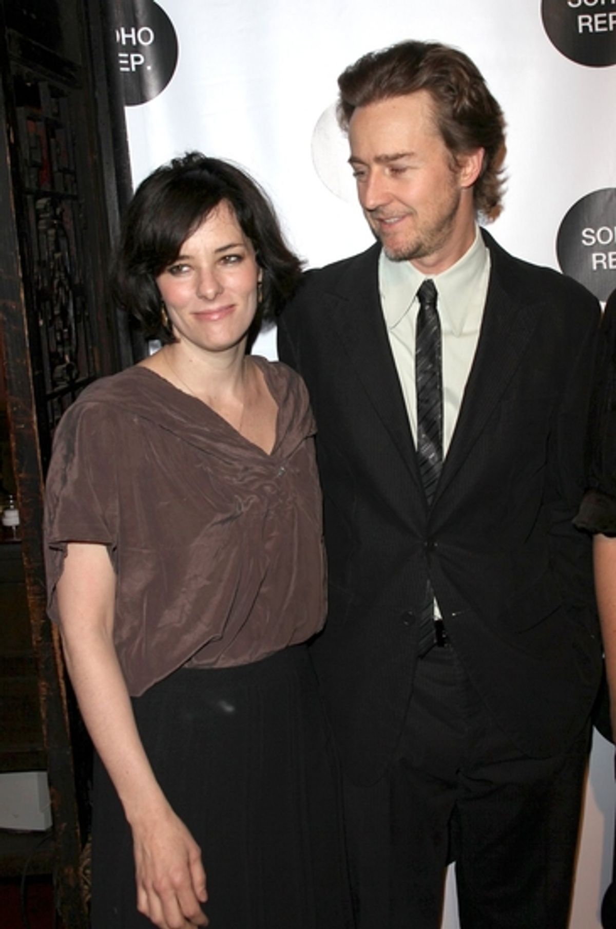 Parker Posey and Edward Norton at SOHO REP 2009 Spring Gala 