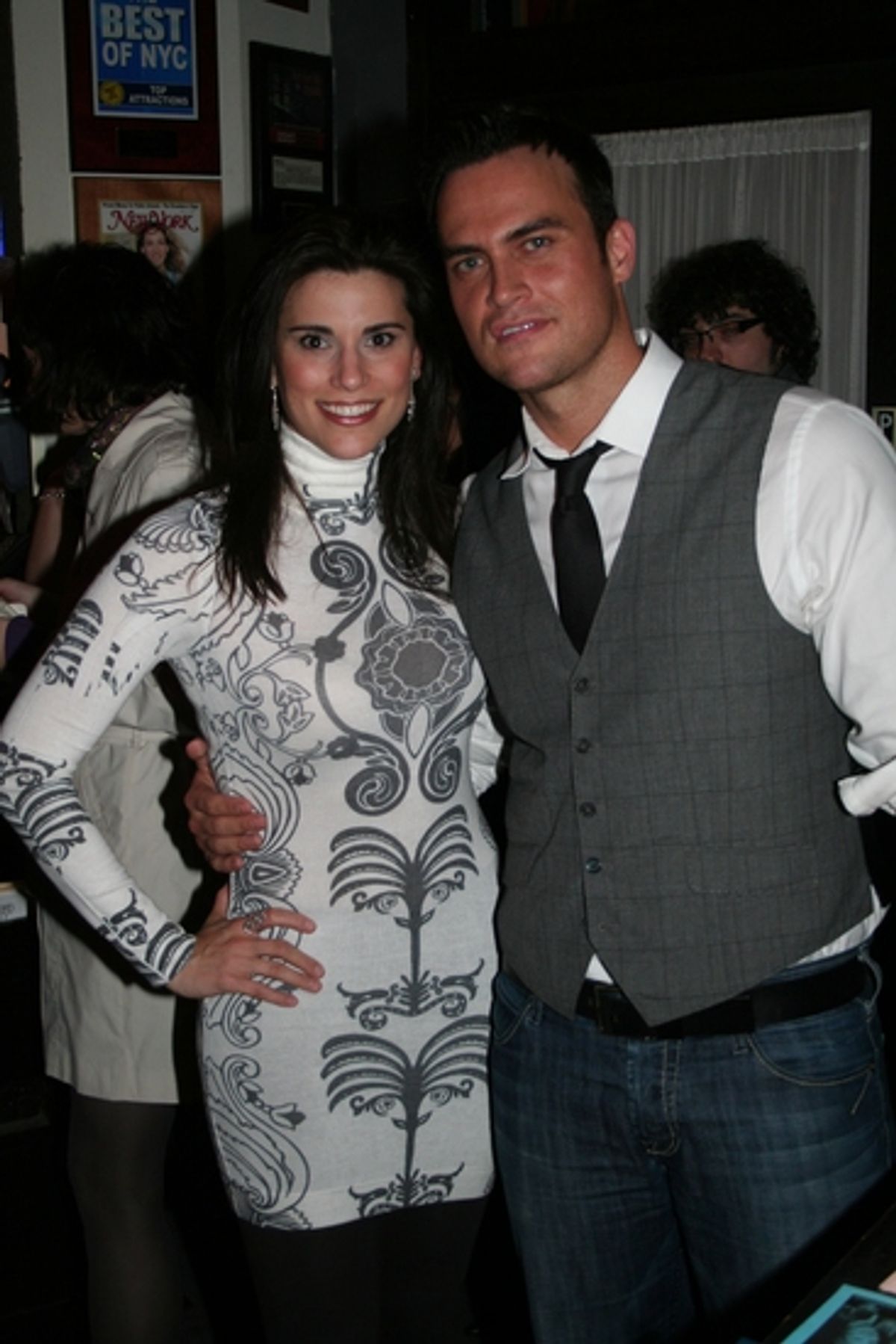 Milena Govich and Cheyenne Jackson at Ebersole, Jackson, Lake and More at Birdland