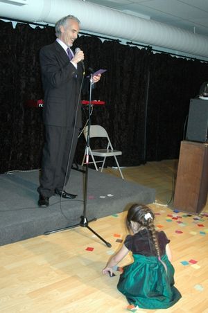 Scott Willis and Kaia Helmers (granddaughter of Lore Noto) and the "Fantastick Confet Photo