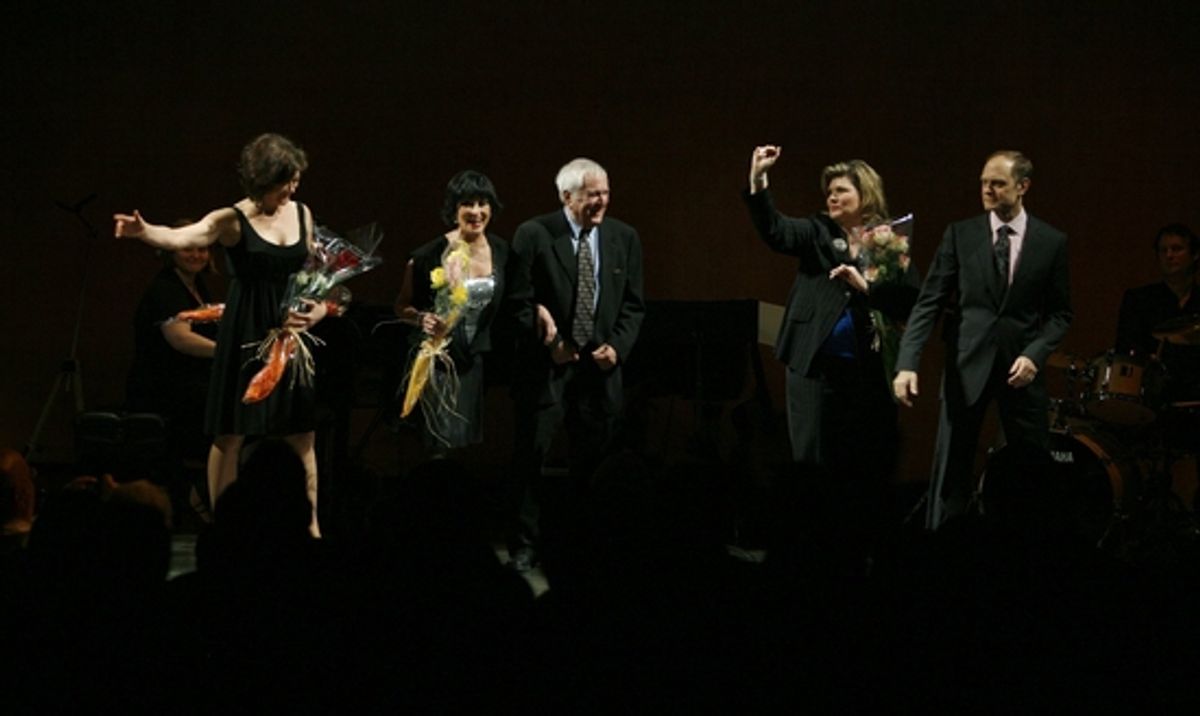 Karen Ziemba, Chita Rivera, John Kander, Debra Monk and David Hyde Pierce at 