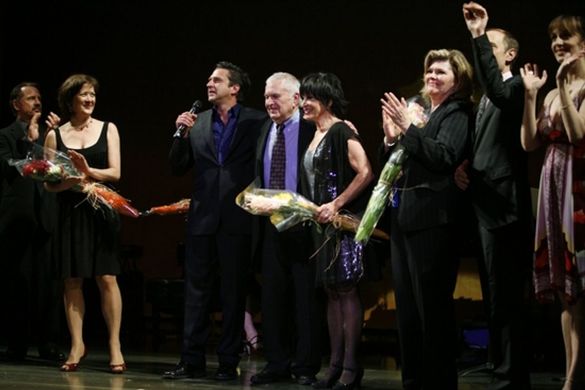 Karen Ziemba, Raul Esparza, John Kander, Chita Rivera, Debra Monk and David Hyde Pierce at 