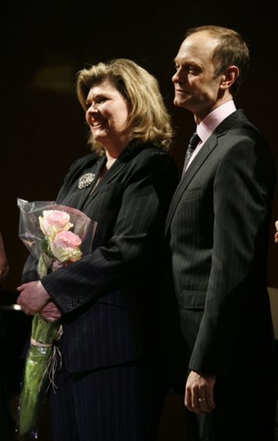 Debra Monk and David Hyde Pierce Photo