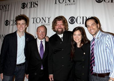 Gavin Creel, Andrew Hamingson, Oskar Eustis, Diane Paulus and Will Swenson Photo
