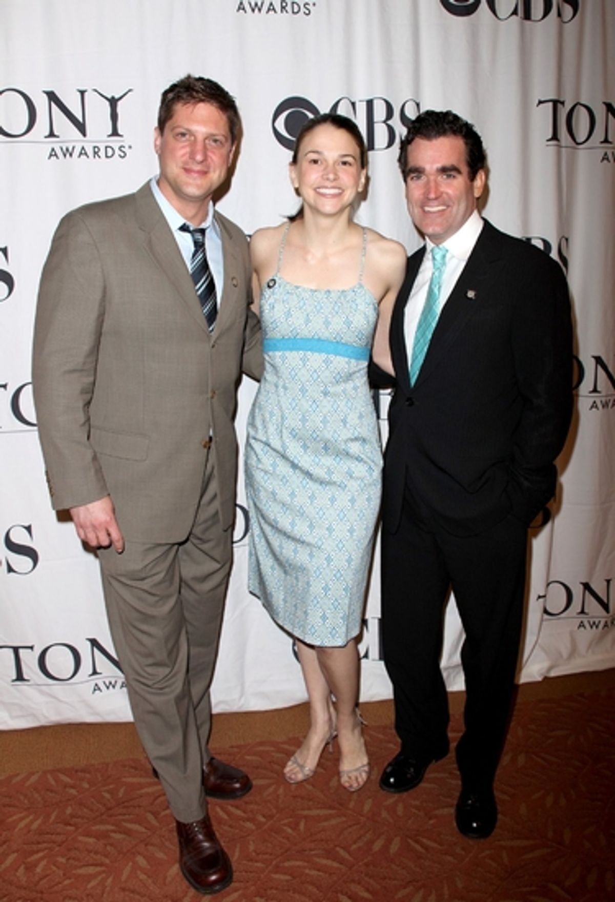 Christopher Sieber, Sutton Foster and Brian d'Arcy James at 