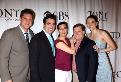 Christopher Sieber, Brian d'Arcy James, Jeanine Tesori, David Lindsay-Abaire and Sutt Photo