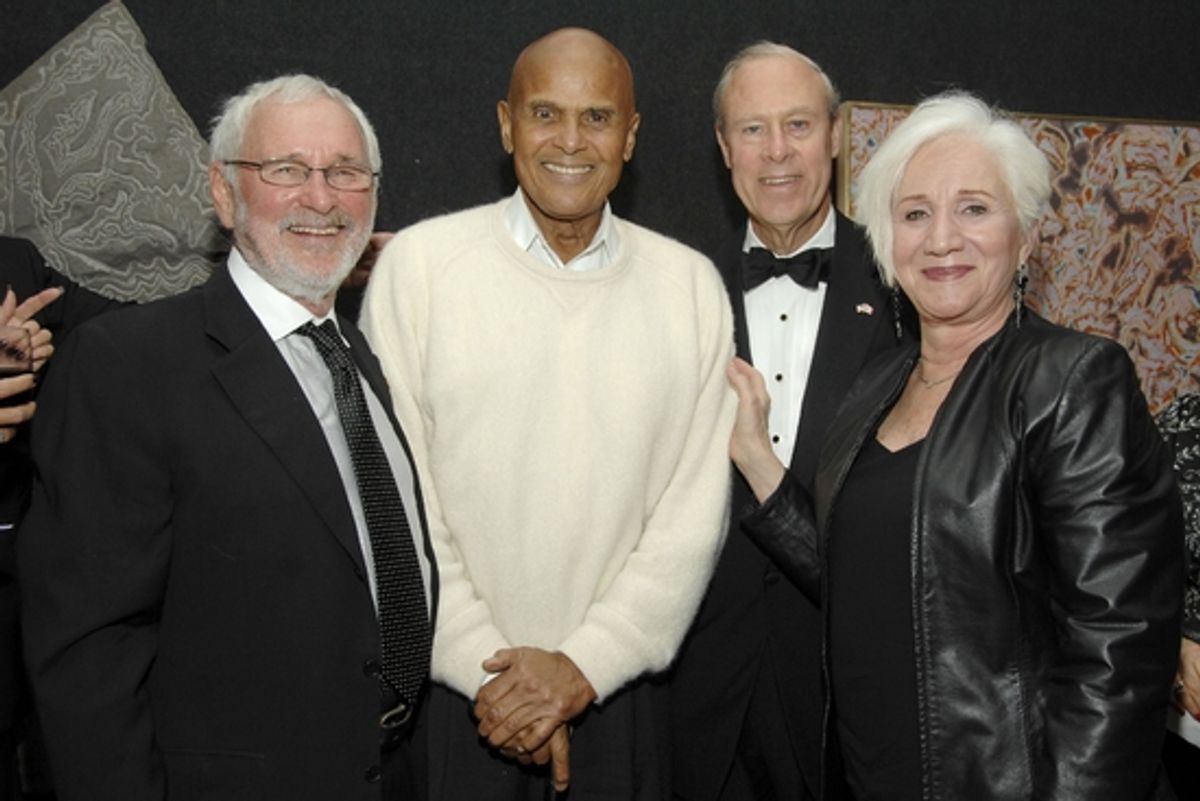 Norman Jewison, Harry Belafonte, Daniel Sullivan and Olympia Dukakis at 