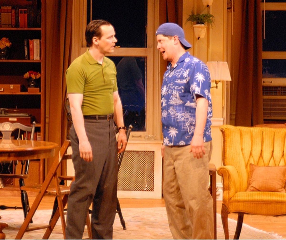 Jim Poulos and Michael McGrath at The Odd Couple At John W. Engemant Theatre Of Northport NY