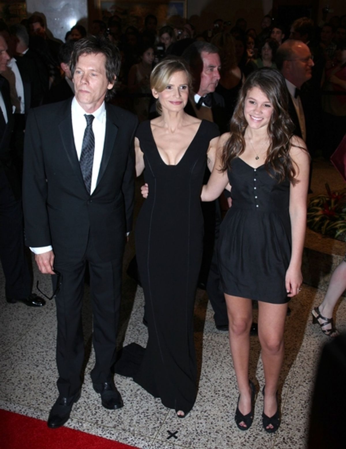 Kevin Bacon, Kyra Sedgwick and daughter at 