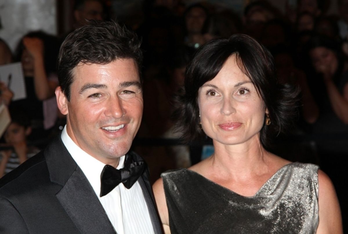 Kyle Chandler with his wife at 