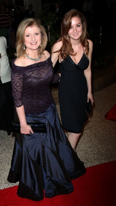Arianna Huffington & daughter Photo