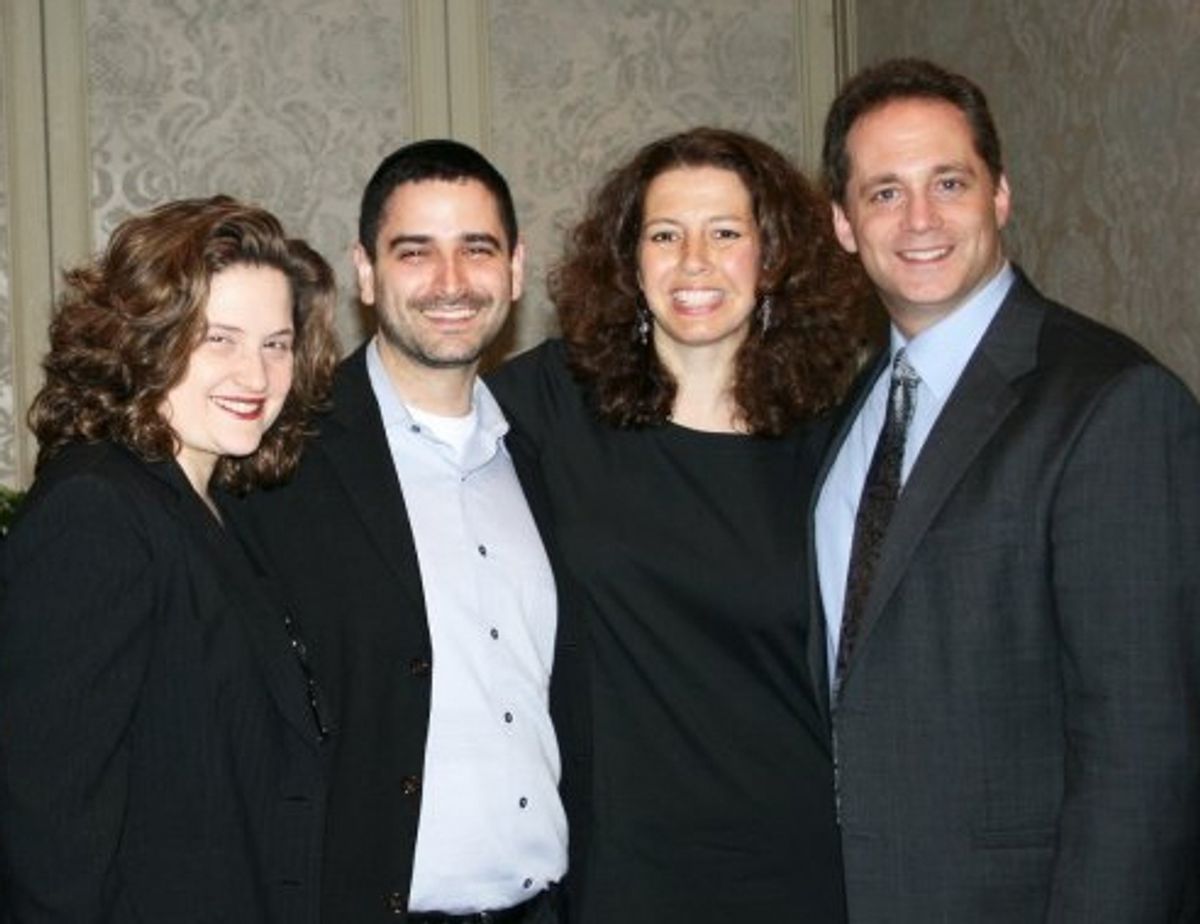 'Wallenberg' Director Annette Jolles, composer Benjamin Rosenbluth and librettists Felicia Needleman and Laurence Holzman at Wallenberg Reading At The Hilton Theatre Studios In NYC