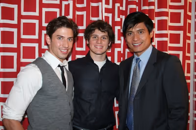 Nick Adams, Jonathan Groff and Paolo Montalban Photo