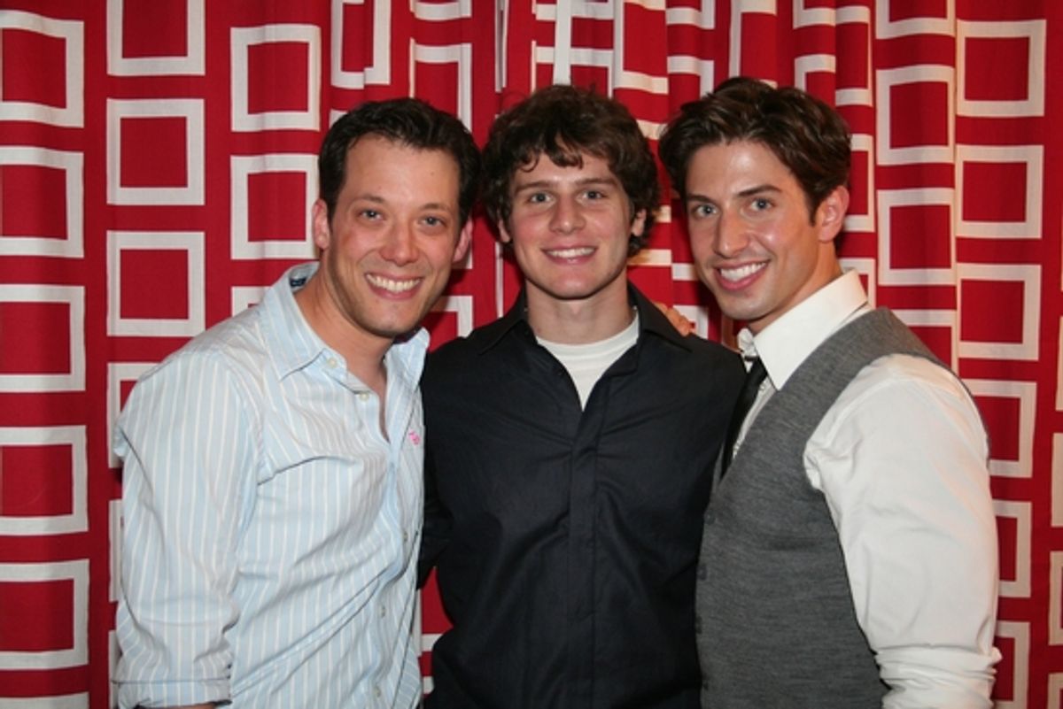 John Tartaglia, Jonathan Groff and Nick Adams at 