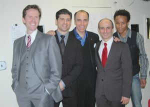 Jeffry Denman, Tony Yazbeck, William Michals, Stephen DeRosa and Kendrick Jones Photo