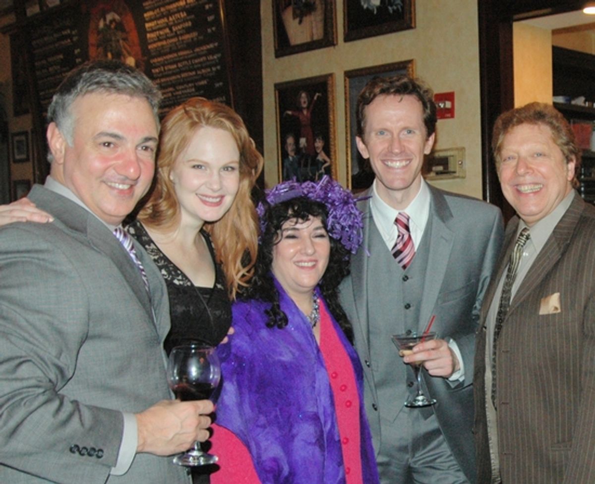 Joseph Callari, Kate Baldwin, Barbara Siegel, Jeffry Denman, Robert R. Bloom at The Broadway Musicals of 1944 at Town Hall