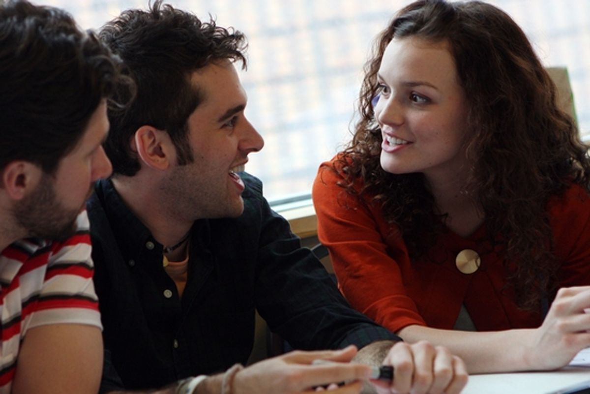 Louis Hobson, Adam Chanler-Berat and Jennifer Damiano at 