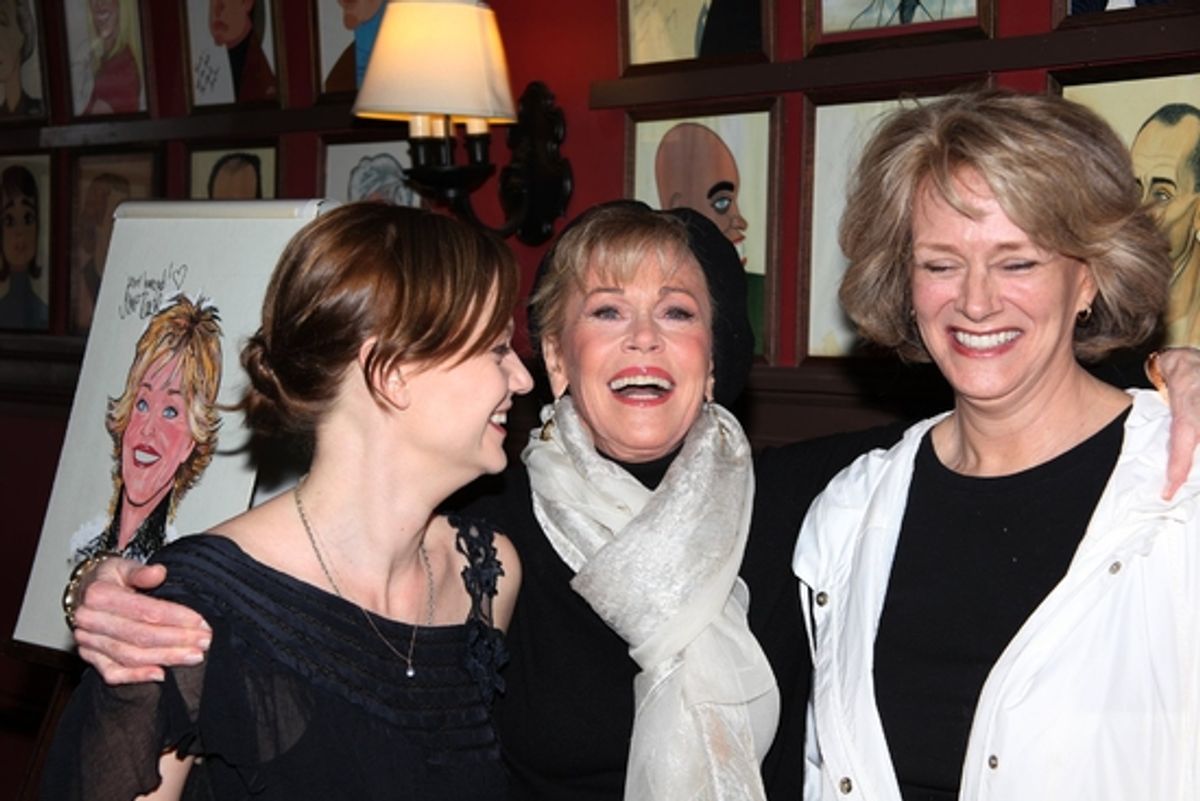 Samantha Mathis, Jane Fonda and Susan Kellermann at 